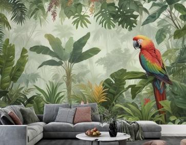 Tropikal Orman Bitkileri Duvar Kağıdı 