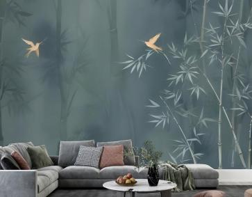 Suluboya Karanlık Orman Duvar Kağıdı 