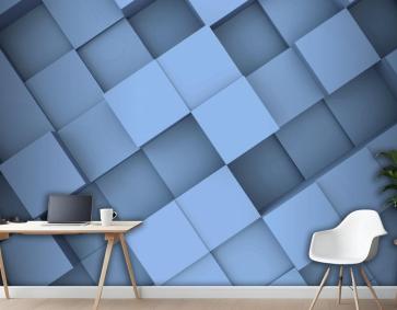 Gerçekçi 3D Geometrik Arka Plan Ofis Duvar Kağıdı
