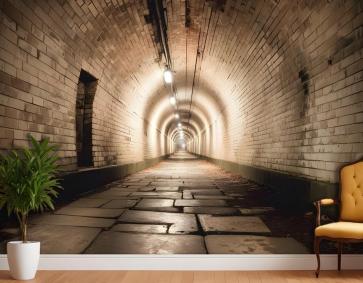 3D Görünümlü Tünel Duvar Kağıdı 