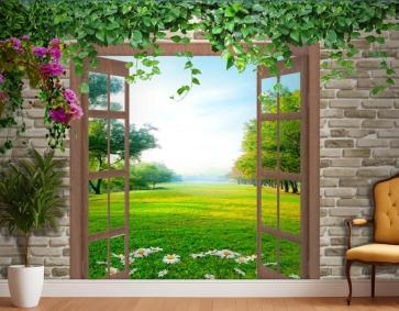 3D Pencere Duvar Kağıdı