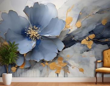 Soyut Sanatsal Arka Plan Retro Nostaljik Altın Fırça Darbeleri Duvar Kağıdı