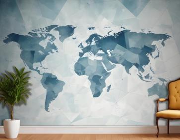 Geometrik Çizgili Soyut Harita Duvar Kağıdı