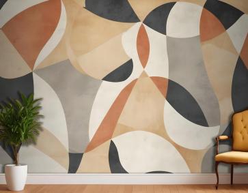 Boho Geometrik Soyut Sanat Duvar Kağıdı 