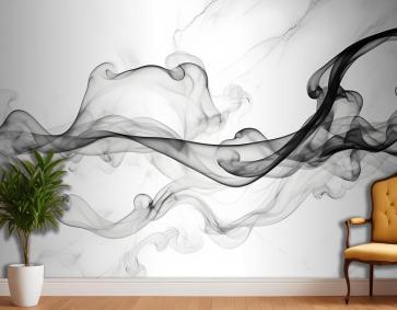 Mermer Desenli Duvar Kağıdı  Ile Koyu Duman