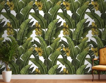 Yeşil Muz Yaprakları Duvar Kağıdı