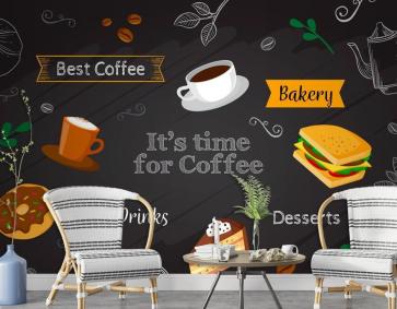 Hamburger Pasta Kahve Cafe Duvar Kağıdı