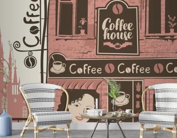 Kahve Evi Cafe Duvar Kağıdı