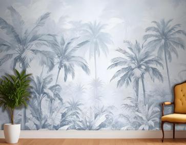 Tek Renkli Antik Orman Manzarası Duvar Kağıdı 