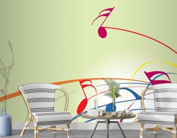 Soyut Dalga Çizgileri Müzik Duvar Kağıdı