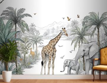Dağ Duvar Kağıdı  Ile Tropikal Hayvanlar
