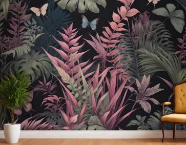 Tropikal Kelebekler Duvar Kağıdı