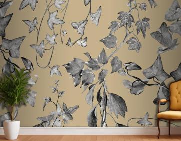 Vintage Bitki Ve Yaprak Duvar Kağıdı