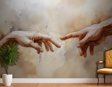 Suluboya Soyut Eller Duvar Kağıdı 