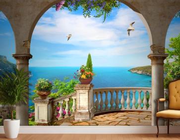 Zarif Mimari Ve Doğa Manzara Duvar Kağıdı