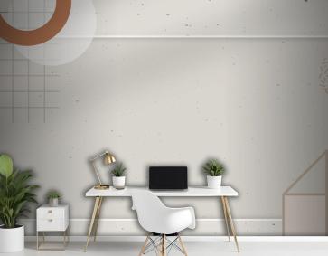 Bej Tonlu Memphis Blog Afiş Şablonu Ofis Duvar Kağıdı