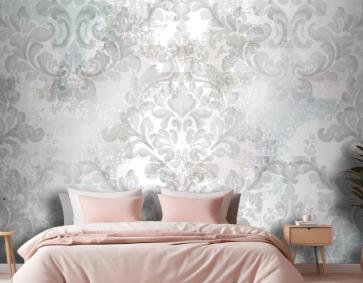 Barok Doku Desen Yatak Odası Duvar Kağıdı