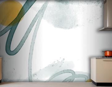 Soyut Suluboya Arka Plan Mutfak Duvar Kağıdı 