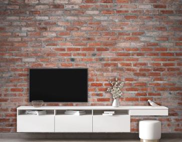 Antik Duvar Grunge Tuğla Desenli Duvar Kağıdı