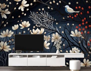 Güzellik Ve Sevimli Noel Dikişsiz Desen Duvar Kağıdı