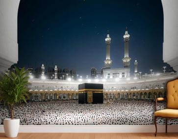 Gece Manzaralı 3D Kabe Duvar Kağıdı