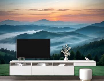 Dağ Manzaralı Manzara Duvar Kağıdı 