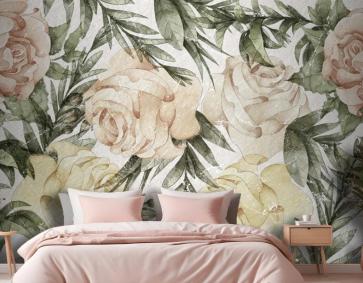 Güller Sanat Tasarım Yatak Odası Duvar Kağıdı