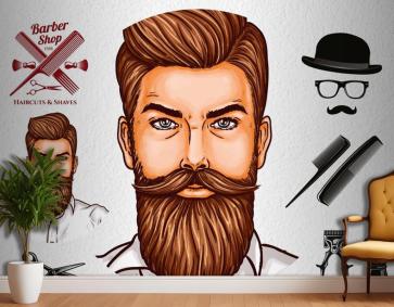 Saç Sakal Erkek Kuaför Duvar Kağıdı
