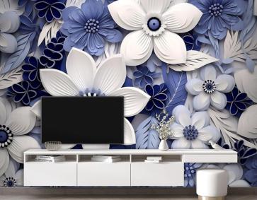 Üstten Görünüm Güzel Çiçekler Aranjmanı Duvar Kağıdı 