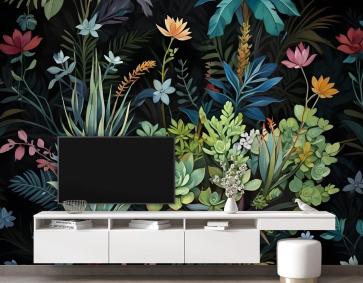 Vintage Büyük Ağaç Orman Duvar Kağıdı