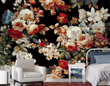 Dikişsiz Çiçek Desenli Duvar Kağıdı