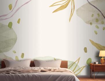 Suluboya Soyut Doodle Arka Plan Yatak Odası Duvar Kağıdı