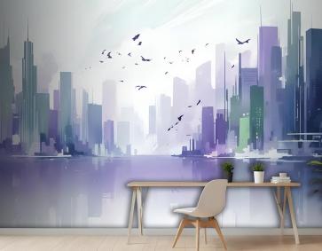 Siyah Yeşil Koyu Şehir Duvar Kağıdı