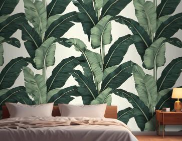 Egzotik Muz Yaprağı Yatak Odası Duvar Kağıdı