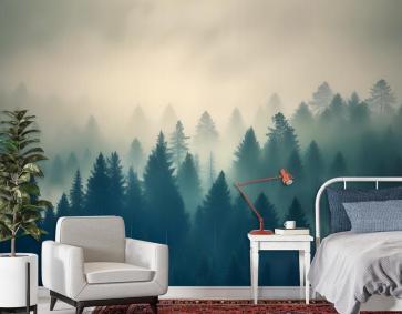 Puslu Çam Ormanı Duvar Kağıdı 