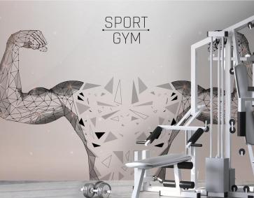 Tel Kafes Stilinde Güçlü Pazı Sporcusu Duvar Kağıdı