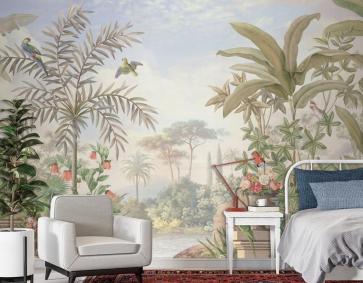Tropikal Manzara Fresk Duvar Kağıdı
