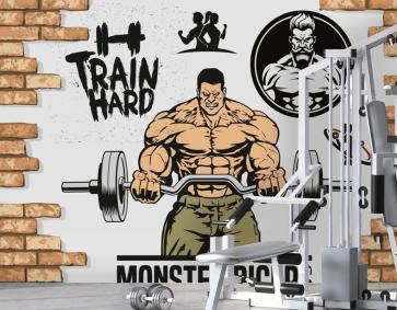 Tuğla Duvar Halter Gym Duvar Kağıdı