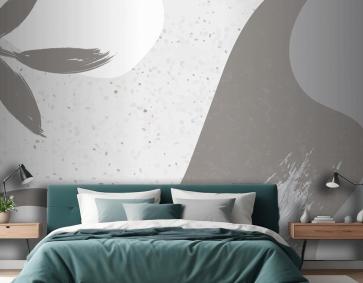 Grimsi Botanik Memphis Desen Arka Plan Yatak Odası Duvar Kağıdı