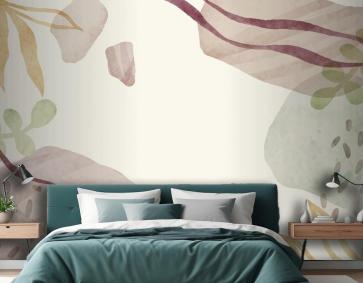 Suluboya Soyut Doodle Arka Plan Yatak Odası Duvar Kağıdı