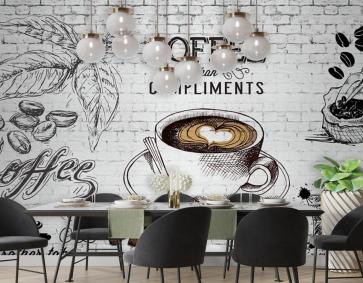 3 Boyutlu Kahve Temalı Duvar Kağıdı