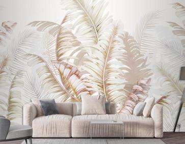 Yaprak Desen Duvar Kağıdı Duvar Resimleri