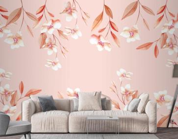 Yumuşak Renklerle Çiçekli Arka Plan Duvar Kağıdı