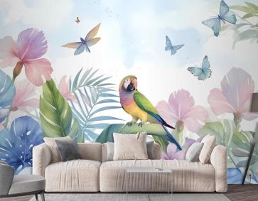 Ortanca Ve Papağanlı Şakayık Duvar Kağıdı