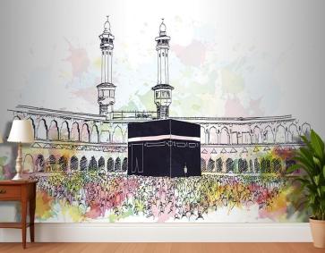 Kabe Özel Tasarım Çizim Duvar Kağıdı