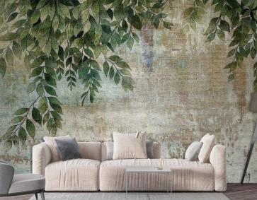 Nostaljik Bahçe Manzarası Vintage Duvar Kağıdı