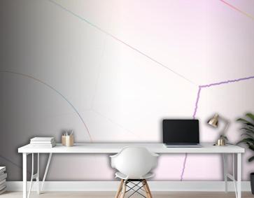 Pembe Geometrik Altıgen Prizma Ofis Duvar Kağıdı