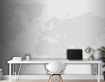 Dünya Çapında Bağlantı Gri Arka Plan Ofis Duvar Kağıdı