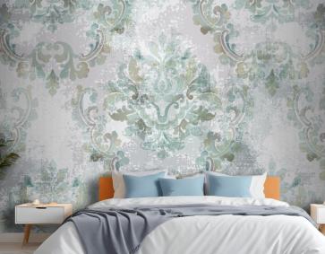Barok Doku Desen Yatak Odası Duvar Kağıdı 