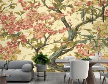 Elle Çizilmiş Soyut Öğe Desen Renkli Modern Duvar Kağıdı